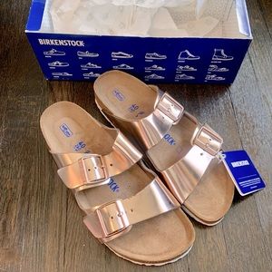 NIB Birkenstock - Arizona - Metallic Copper - US 9 / 40